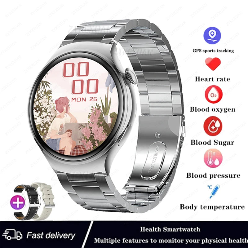 For Huawei GT4 Mini Smart Watch Women 360*360 AMOLED HD Screen NFC IP68 Waterproof Heart Rate Health Monitor Smartwatch 2024 New