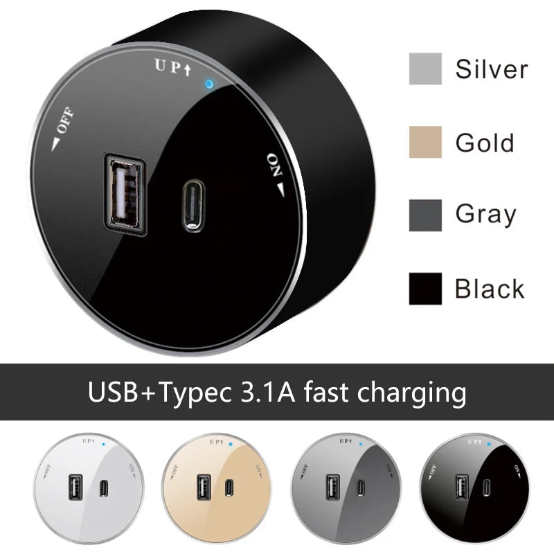 Herepow 2024 New Pattern Power Track Socket Home Kitchen Appliances Quality Plug Adapter UK EU AU Standard Wall Socket With Usb