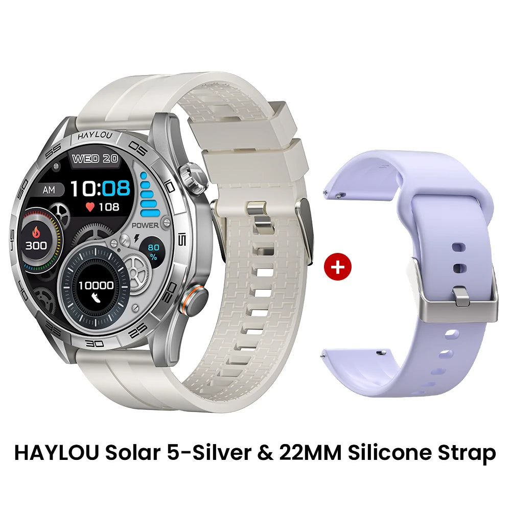 HAYLOU Solar 5 Voice Calling Smartwatch 1.58'' AMOLED Display 60Hz Smart Watch 24H Health Monitoring Sports Smartwatch for Men