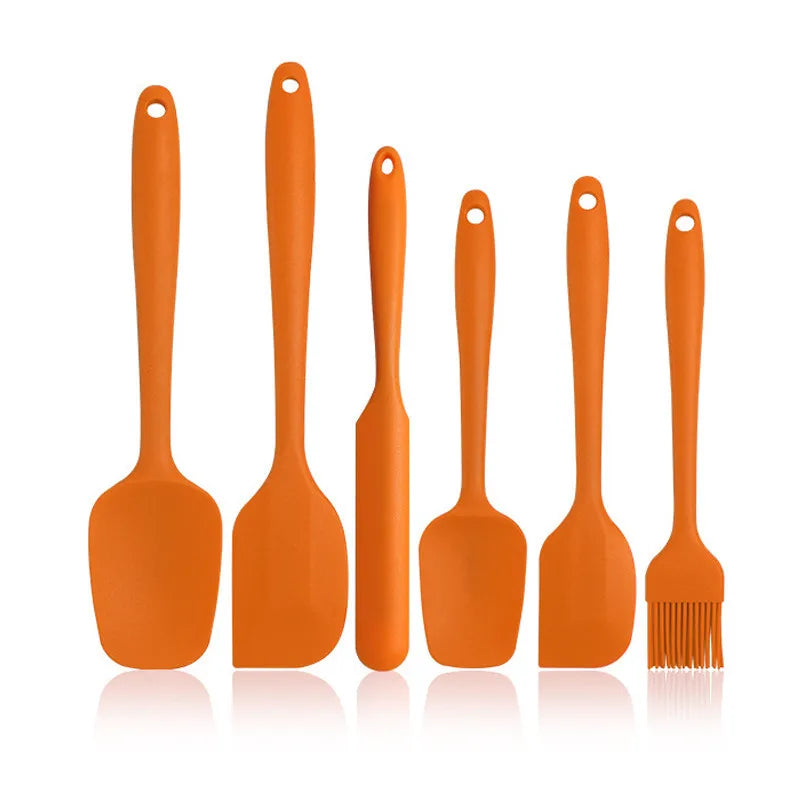 6 Pieces Silicone Spatula Set Food Grade Non Stick Heat Resistant Spatulas Turner for Cooking Baking Mixing Baking Tools