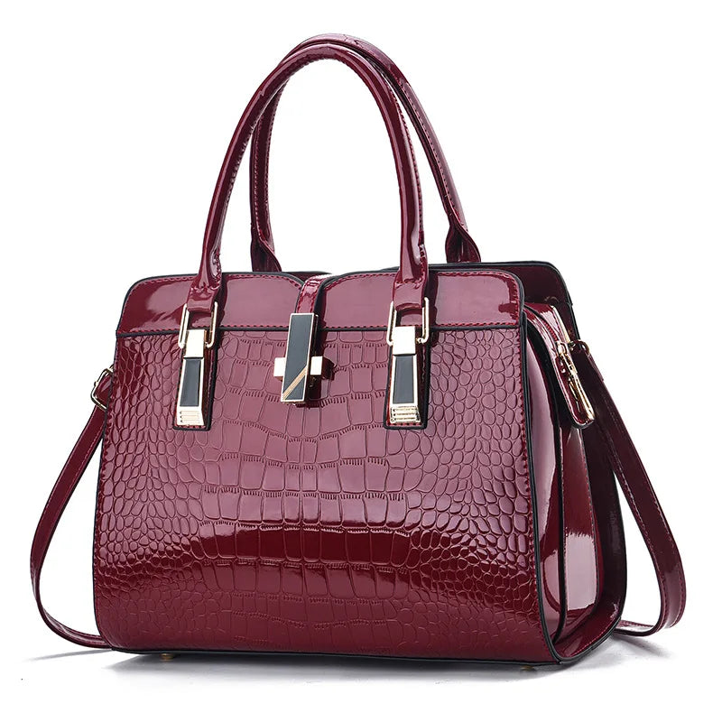 Luxury Brand Designer Women'S Handbag with Large Capacity Single Shoulder Crossbody Bag Crocodile Pattern Commuting Tote Bag