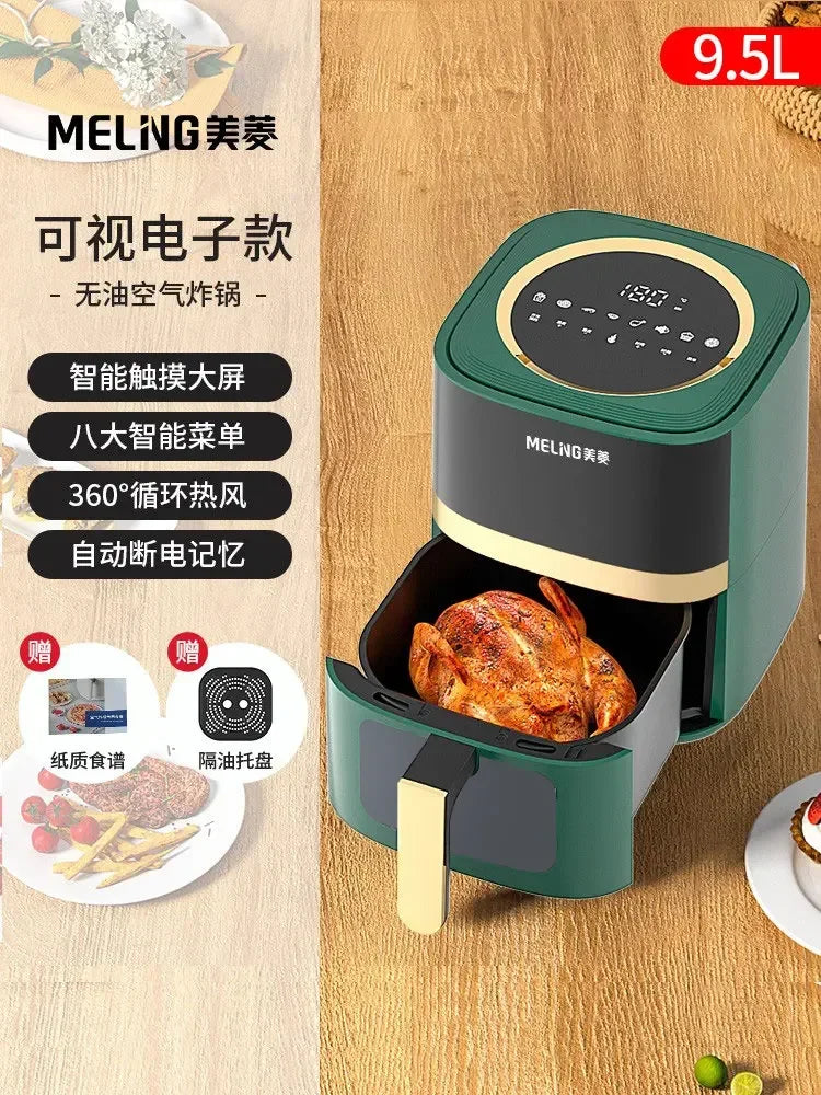 Intelligent air fryer 7L 8L9L automatic large capacity oil-free household multi360°  baking LED touch screen fryeroven