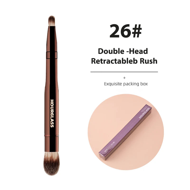 Hourglass Makeup Brushes Powder Foundation Contour Cream Blush Bronzer Make Up Brush Eyeshadow liner Smudge Brush Single branch