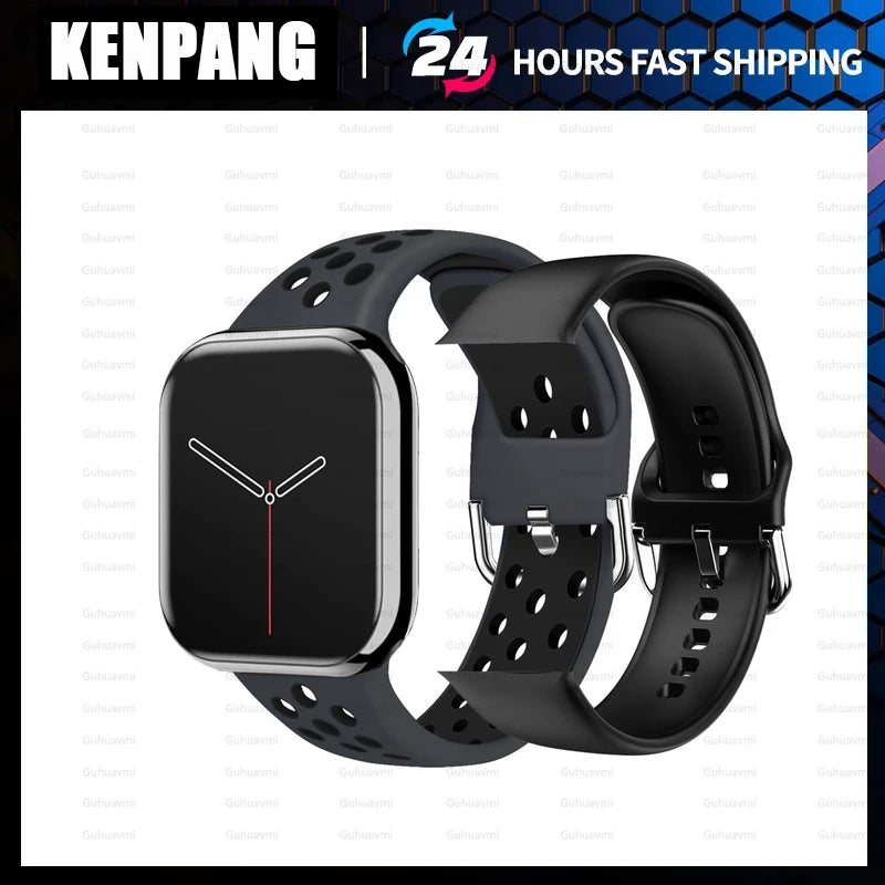 True AMOLED 2.05" HD Screen Smart Watch Women Series 8 Custom Dial 500+ Wireless Charging Men Smartwatch For Apple Watch IW9 IW8