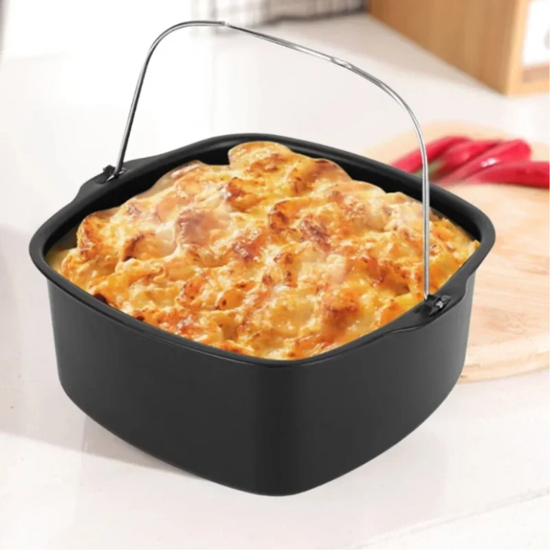 Air Fryer Non-stick Cake Baking Tray For Philips Baking Dish Pan Kitchen Pizza Plate Dish Pot Cake Tools