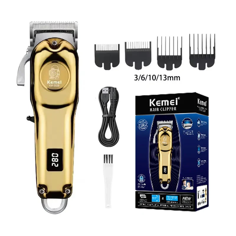 Kemei KM-2628 KM-678 KM-2024 Professional Electric Hair Clippers Beard Clipper Rechargeable Men's Shaver Hair Trimmer Kit Men