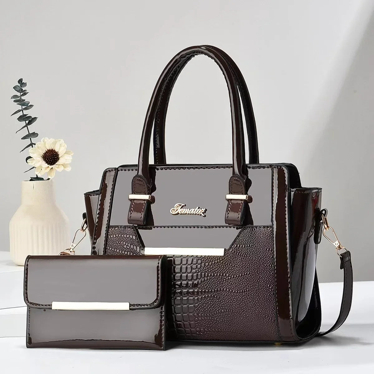 New Large Capacity Crocodile Print Handbag Mother Bag Women's Bag High Quality Shoulder Tote Bag