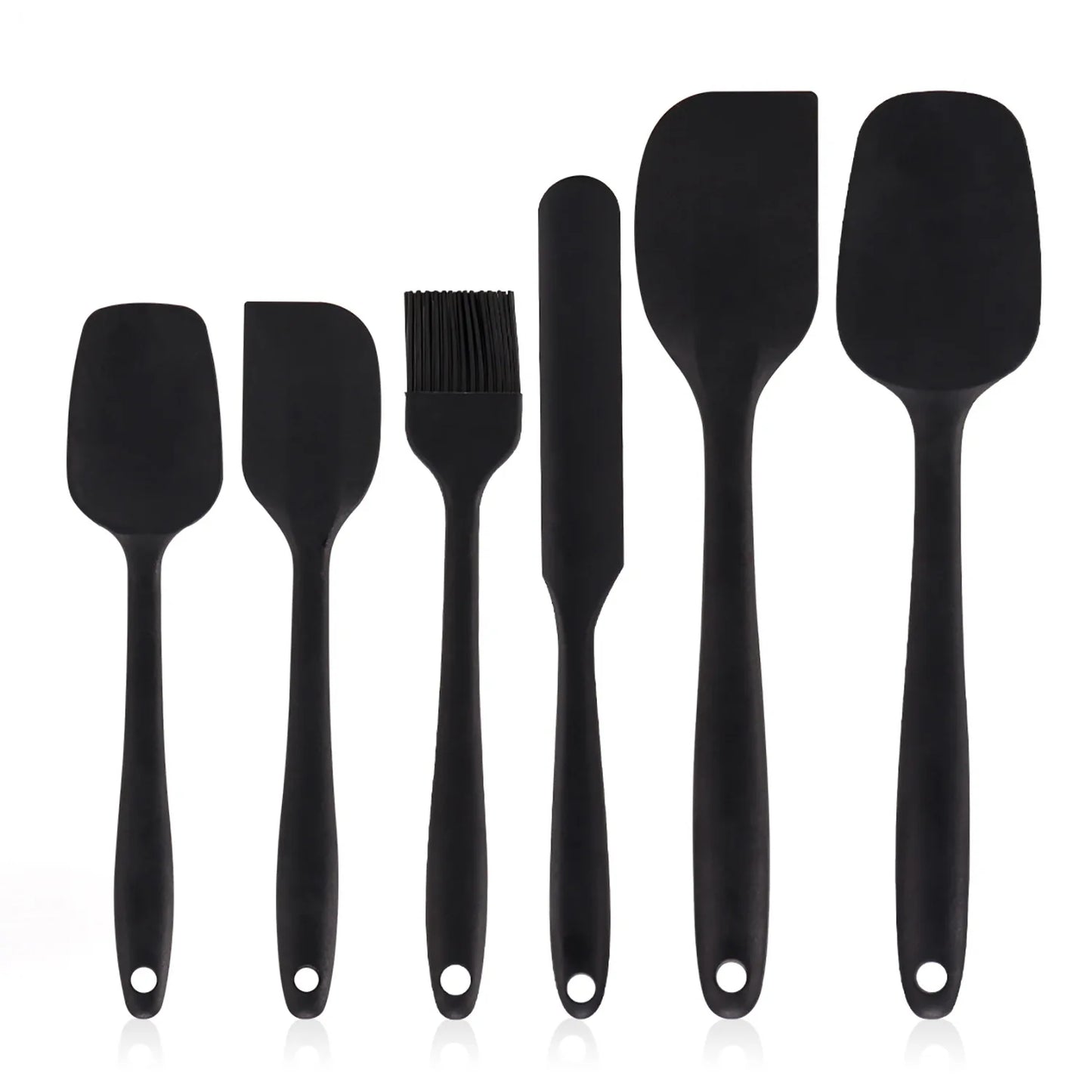 6 Pieces Silicone Spatula Set Food Grade Non Stick Heat Resistant Spatulas Turner for Cooking Baking Mixing Baking Tools