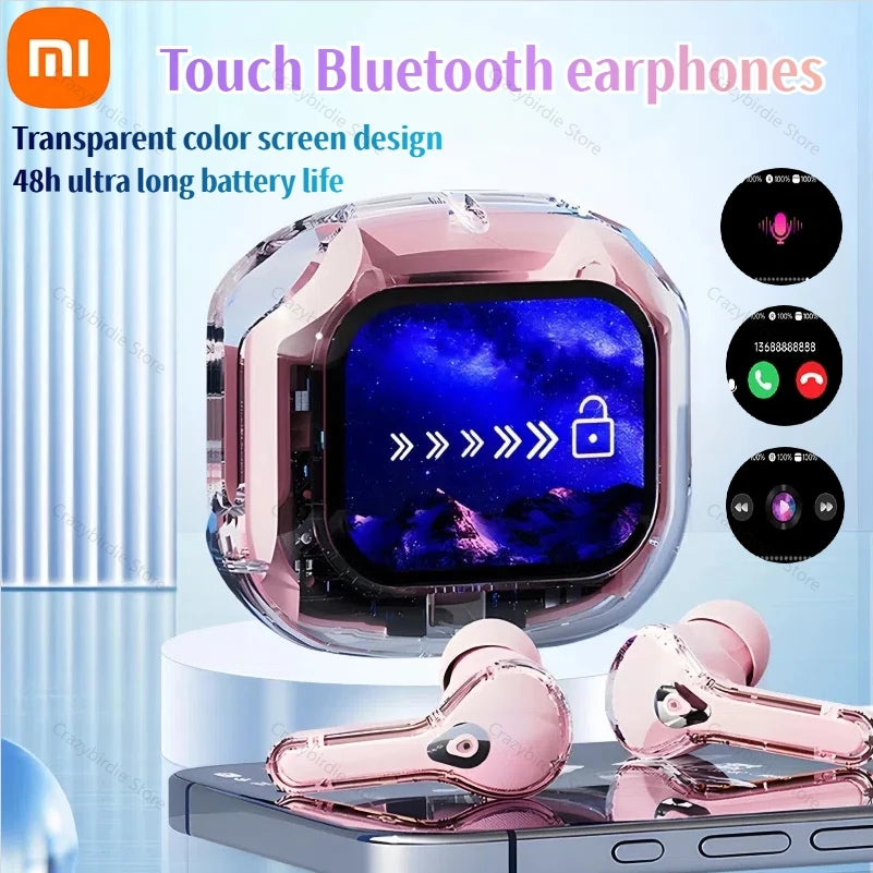 Xiaomi Wireless Earphones Air Max Bluetooth 5.4 Smart Touch Screen Earphones HIFI Long Endurance Noise Reduction Earphones