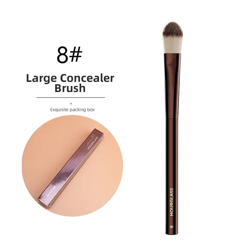 Hourglass Makeup Brushes Powder Foundation Contour Cream Blush Bronzer Make Up Brush Eyeshadow liner Smudge Brush Single branch