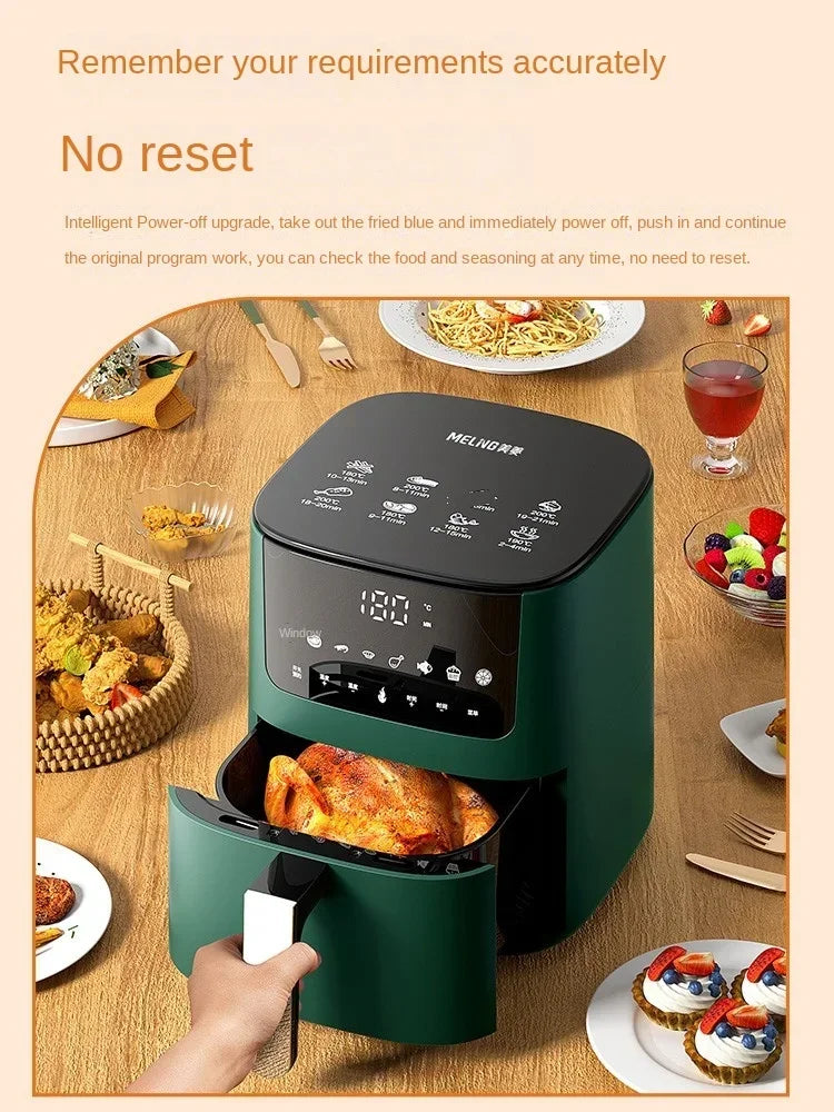 Intelligent air fryer 7L 8L9L automatic large capacity oil-free household multi360°  baking LED touch screen fryeroven