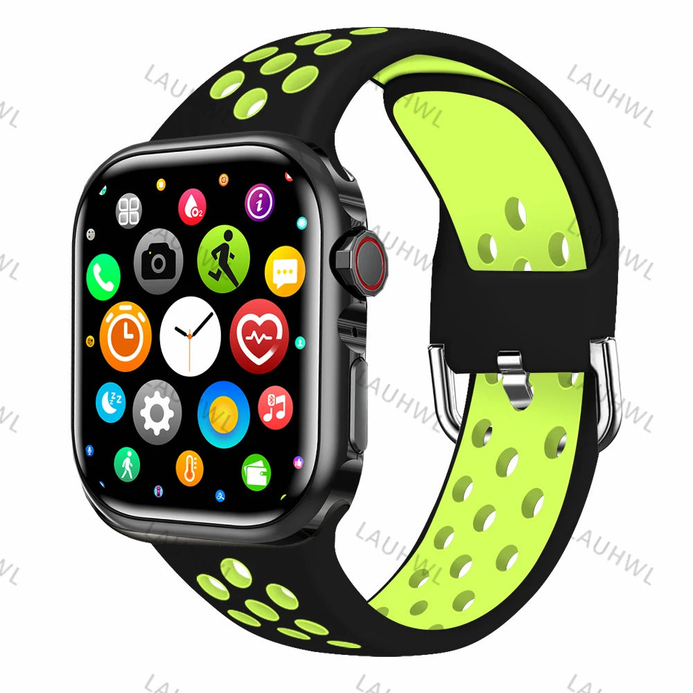 Watch 9 Original BT Call Smart Watch For Apple Series 9 NFC Women temperature testing GPS Men Sports watch For Apple Android