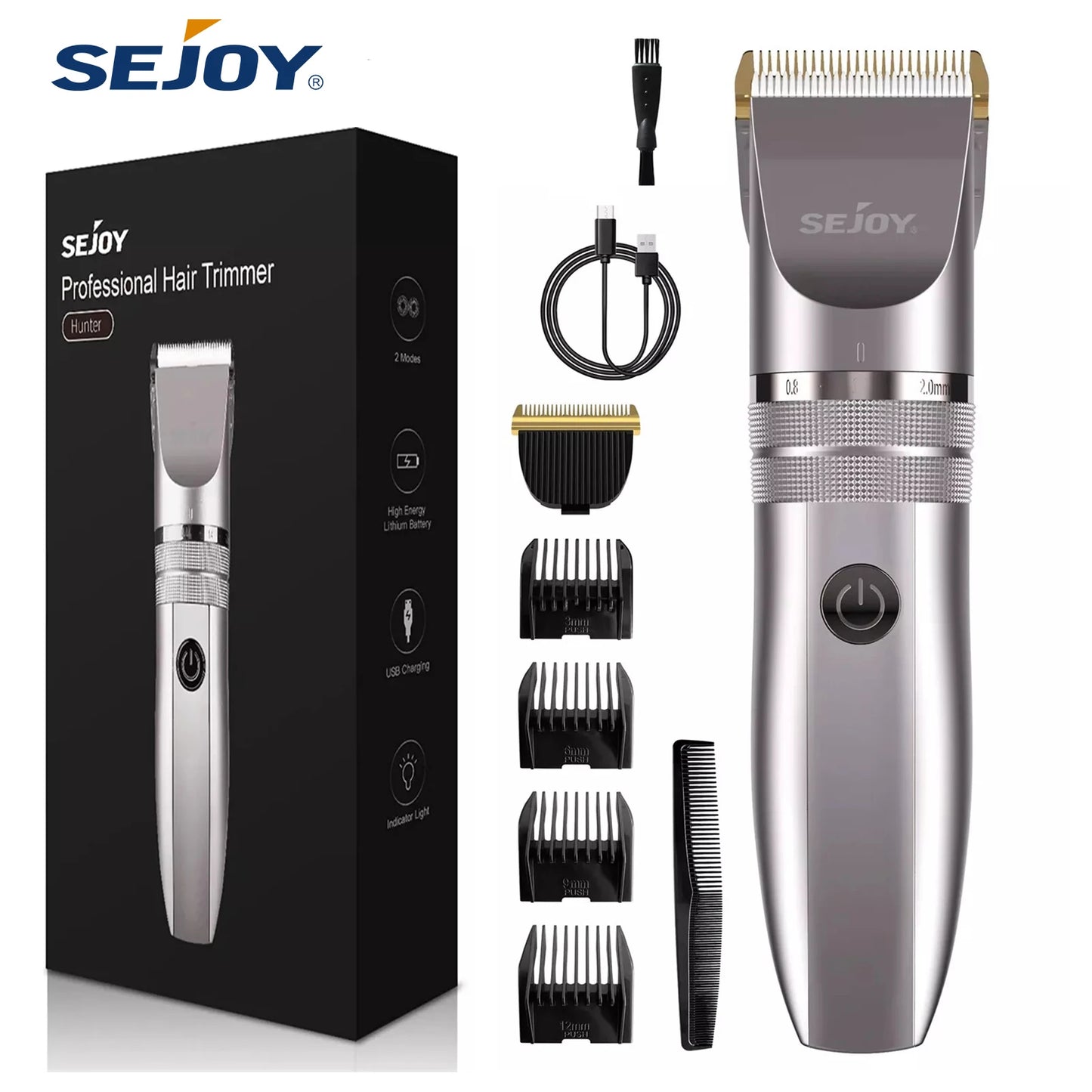 SEJOY Professional Trimmer Hair Clippers Cutting Beard Cordless Shaving Machine