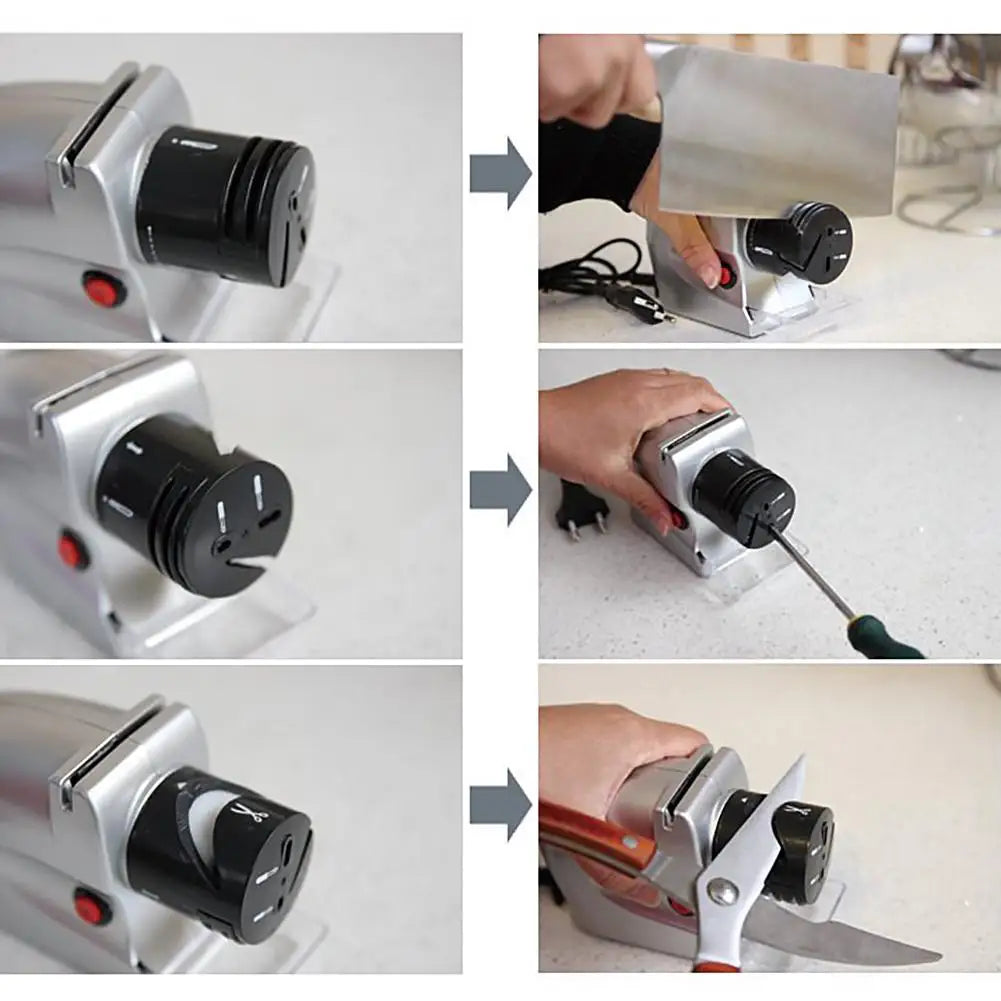 Motorized Grindstone Professional Multifunction Automatic Knife Grinder Easy Operate for Straight Serrated Knives Scissors