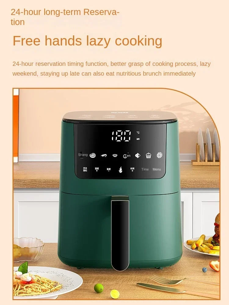 Intelligent air fryer 7L 8L9L automatic large capacity oil-free household multi360°  baking LED touch screen fryeroven