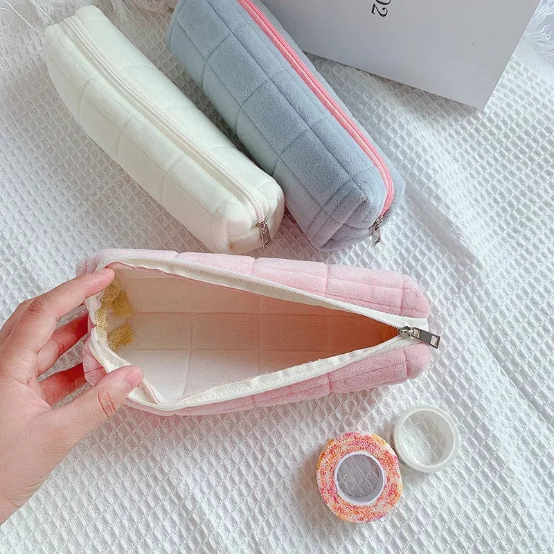 Pencil Bag Large Capacity Storage Bag Student Exams Stationery Pen Case Travel Make-up Storage Case School Supplies