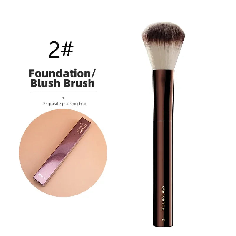 Hourglass Makeup Brushes Powder Foundation Contour Cream Blush Bronzer Make Up Brush Eyeshadow liner Smudge Brush Single branch