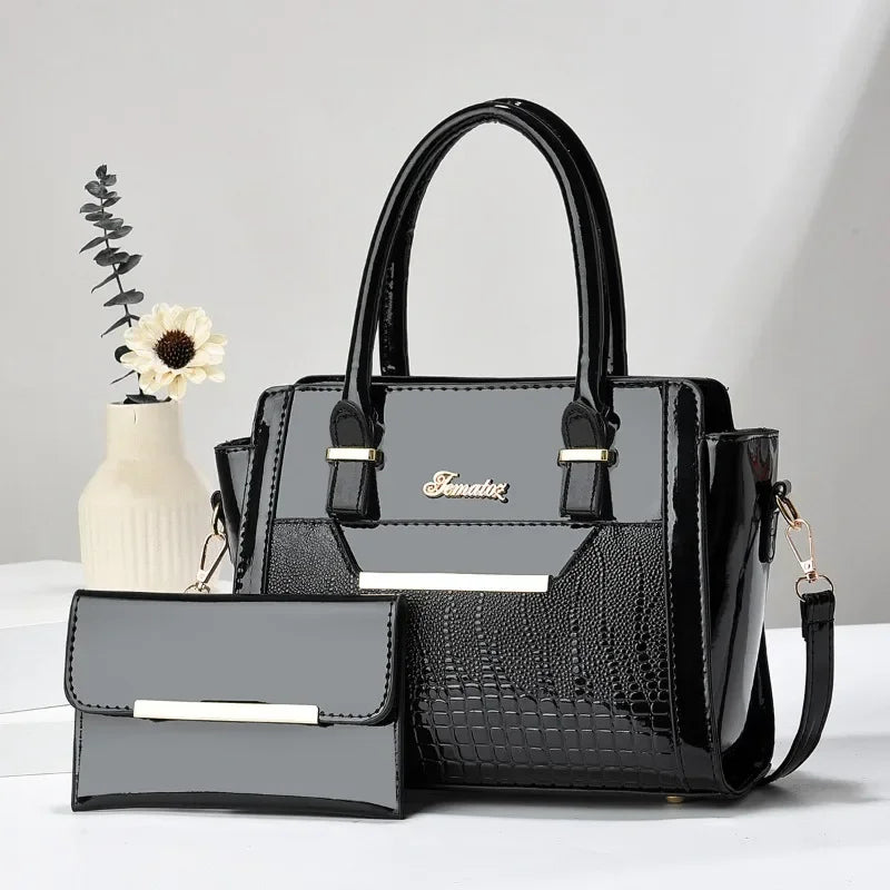 New Large Capacity Crocodile Print Handbag Mother Bag Women's Bag High Quality Shoulder Tote Bag