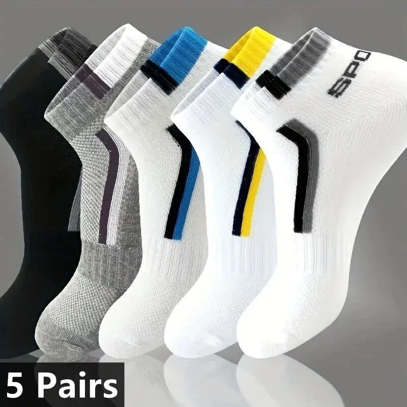 20/10/6/5/4/3/1pairs Men's Fashion Cotton Breathable Comfortable Ankle Socks, Men's Summer Socks