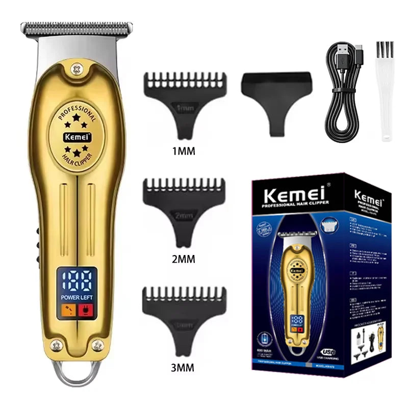 Kemei KM-2628 KM-678 KM-2024 Professional Electric Hair Clippers Beard Clipper Rechargeable Men's Shaver Hair Trimmer Kit Men