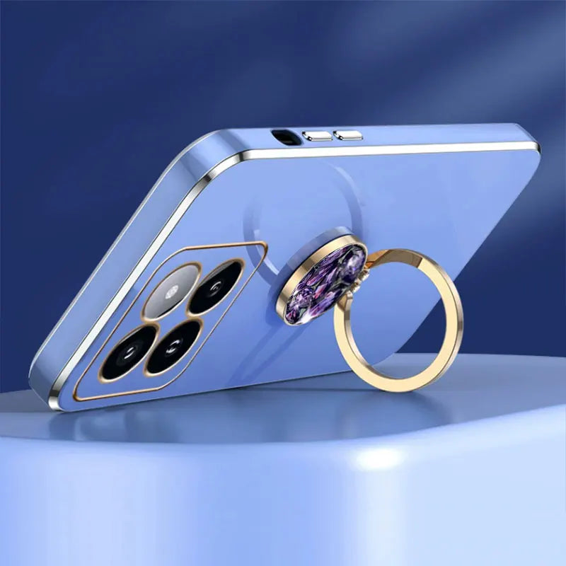 A 16 15 05S 5G Case Luxury Diamond Ring Cover For Samsung galaxy A16 A15 A05S A25 A55 Phone Case With Lanyard Plating Cases A 16