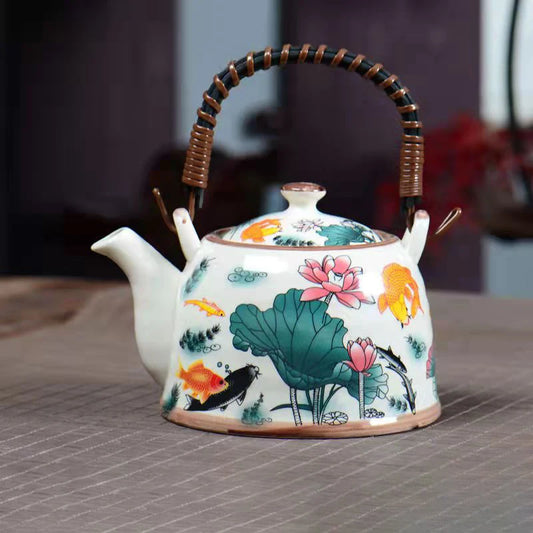 Puer Tea Kettle Teapot for Tea in a Cup High Quality Blue and White Porcelain Teapot 900ml Samovar Ceramic Pot Teapots Gaiwan