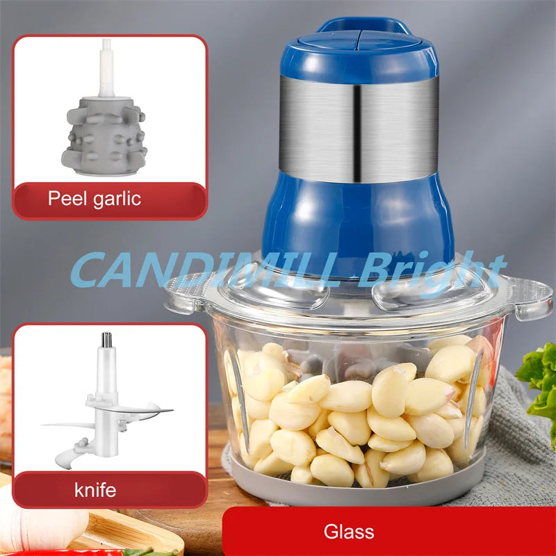 Garlic Peeling Machine Household Small Multi-functional Electric Garlic Pepper Chopped Blender Meat Grinder Food Processor