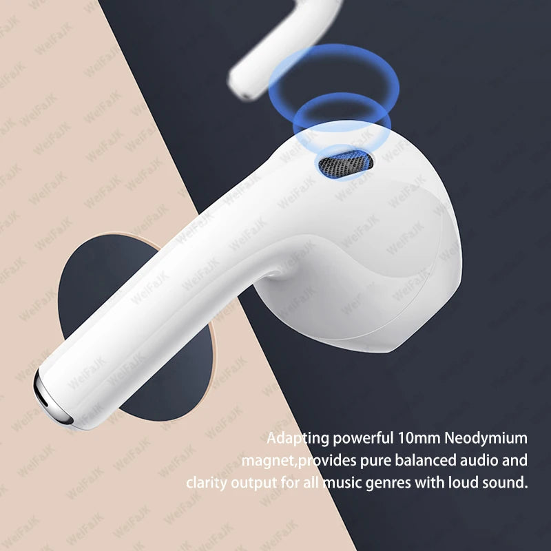 Original Pro 6 TWS Max Wireless Bluetooth Earphones Mini Earbuds Noise Cancelling Headset For Airpodding Apple iPhone Headphones