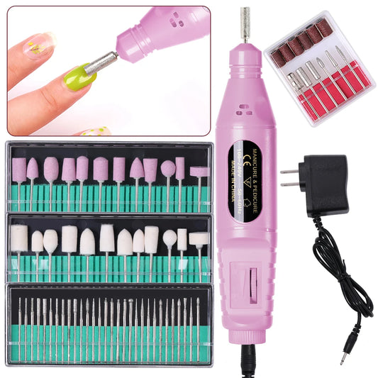 LINMANDA 6 In 1 Electric Nail Drills Kit Remove Polisher Manicure Portable Nail File Nail Drill Equipment  Pen Tools Machine