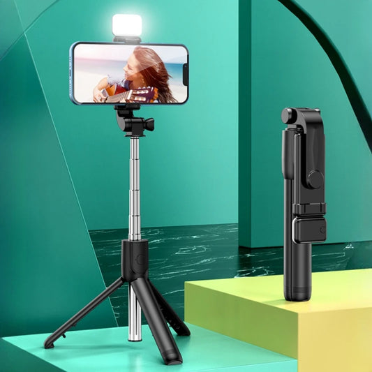 All In One Expandable Portable IPhone Tripod Selfie Stick Selfie Stick With Remote With Detachable BT Wireless Remote Compatible