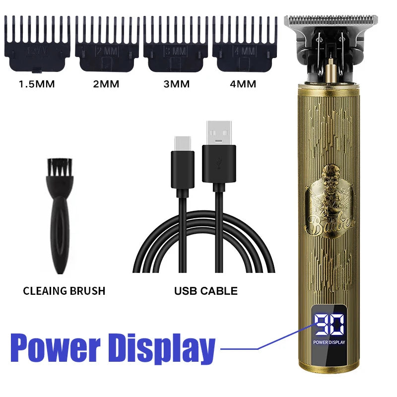 Professional Hair Clipper for Men T9 Electric Hair Cutting Machine Hair Cut Remover Barber Shaver Rechargeable Hair Trimmer