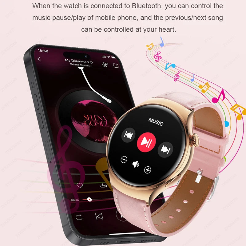 For Huawei GT4 Mini Smart Watch Women 360*360 AMOLED HD Screen NFC IP68 Waterproof Heart Rate Health Monitor Smartwatch 2024 New