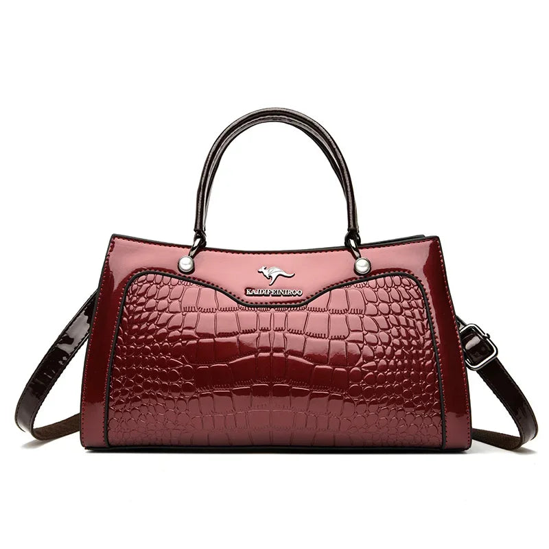 2024 Genuine High Quality  Luxury Handbag Designer Crossbody Bags for Women  Fashion Crocodile Pattern  Shoulder Bag Totes Bags