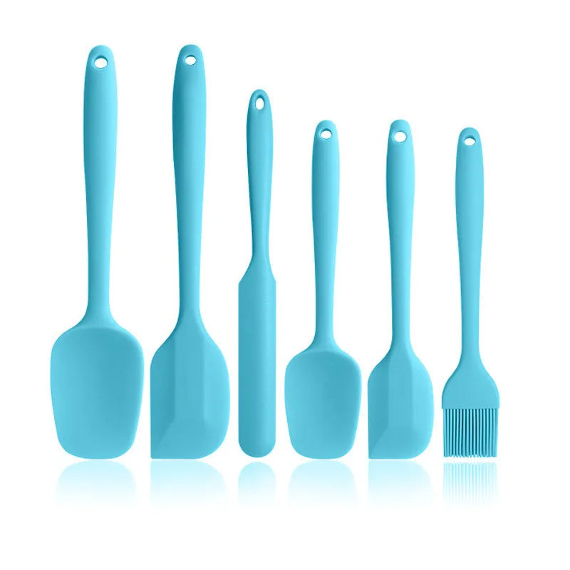 6 Pieces Silicone Spatula Set Food Grade Non Stick Heat Resistant Spatulas Turner for Cooking Baking Mixing Baking Tools