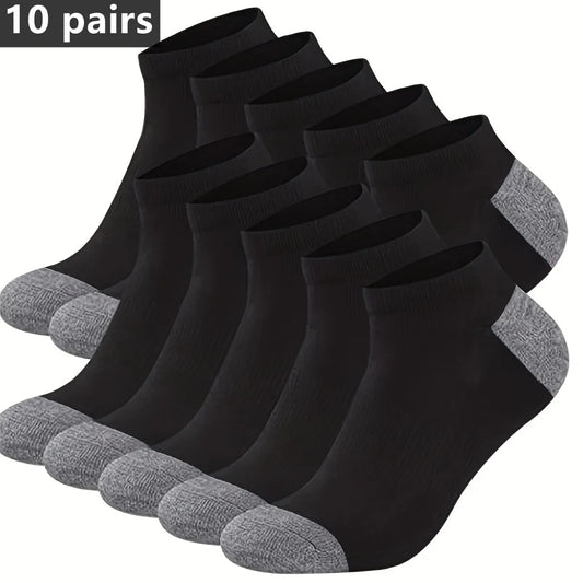 20/10/6/5/4/3/1pairs Men's Fashion Cotton Breathable Comfortable Ankle Socks, Men's Summer Socks