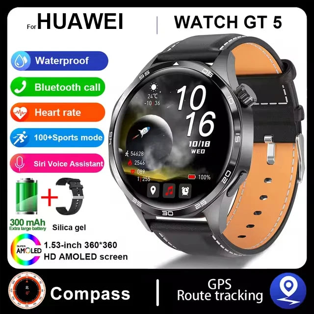 New For Huawei WATCH GT 5 Pro Smartwatch Xuanji Sensing System Advanced Sports Compass Emotional Health Assistant Fashion Watch