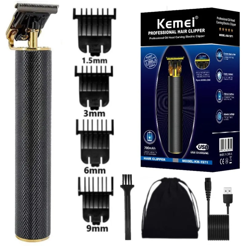 kemei 1971 Rechargeable barber hair trimmer for men electric professional beard hair clipper cord/cordless hair cutting machine