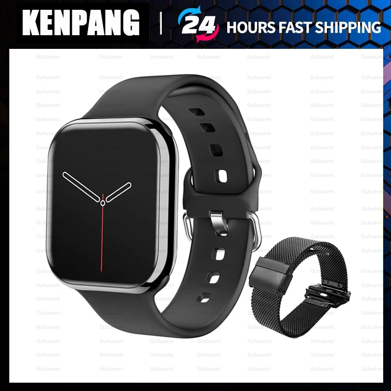 True AMOLED 2.05" HD Screen Smart Watch Women Series 8 Custom Dial 500+ Wireless Charging Men Smartwatch For Apple Watch IW9 IW8