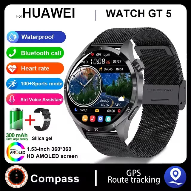 New For Huawei WATCH GT 5 Pro Smartwatch Xuanji Sensing System Advanced Sports Compass Emotional Health Assistant Fashion Watch