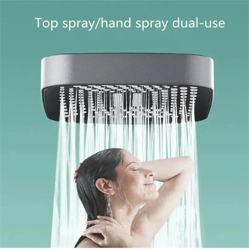 Adjustable Shower Head 3 Mode Rainfall Shower Large Flow Showerhead High Pressure Water Saving Shower Mixer Bathroom Accessories