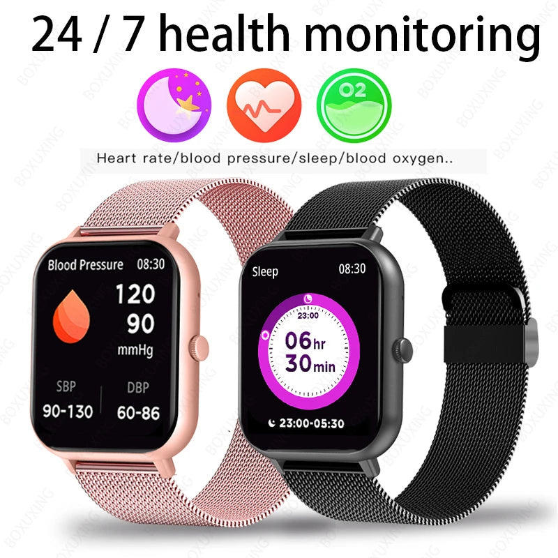 2024 New For Xiaomi Smart Watch Women Bluetooth Call Sport Fitness Tracker Watch Health Monitor Fashion Ladies Men Smartwatch