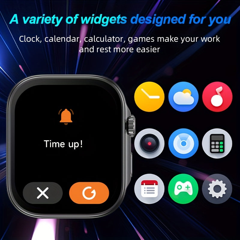 GTX13 AMOLED Smartwatch 1.99-Inch, Sports Smartwatch, Wireless Call, Supports Multiple Sports Modes, 332 PPI High Definition Display, Rotatable Crown, AOD, 60FPS, Supports Fast Charge, for Men and Women, IOS and Android Phone