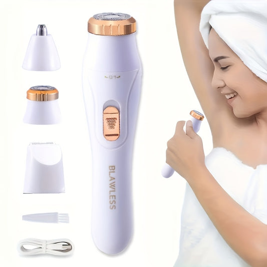 3-in-1 Electric Hair Remote Set For Women Rechargeable Face Hair Cutter With USB Nose Hair Cutter Full Body Epilator Gifts For Women